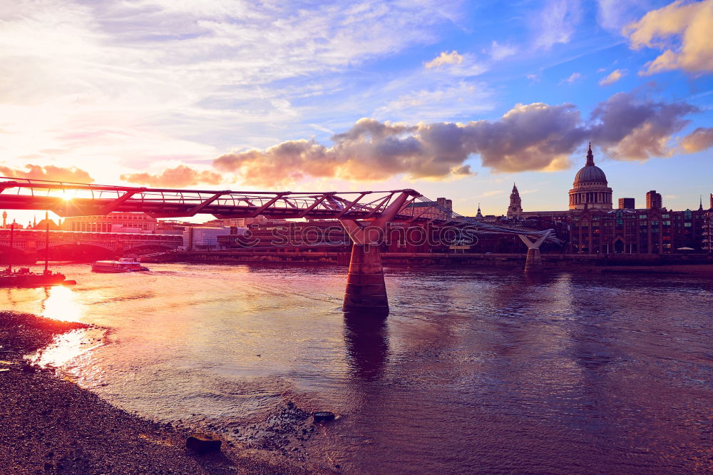 Similar – Image, Stock Photo Sunset on the Danube 2