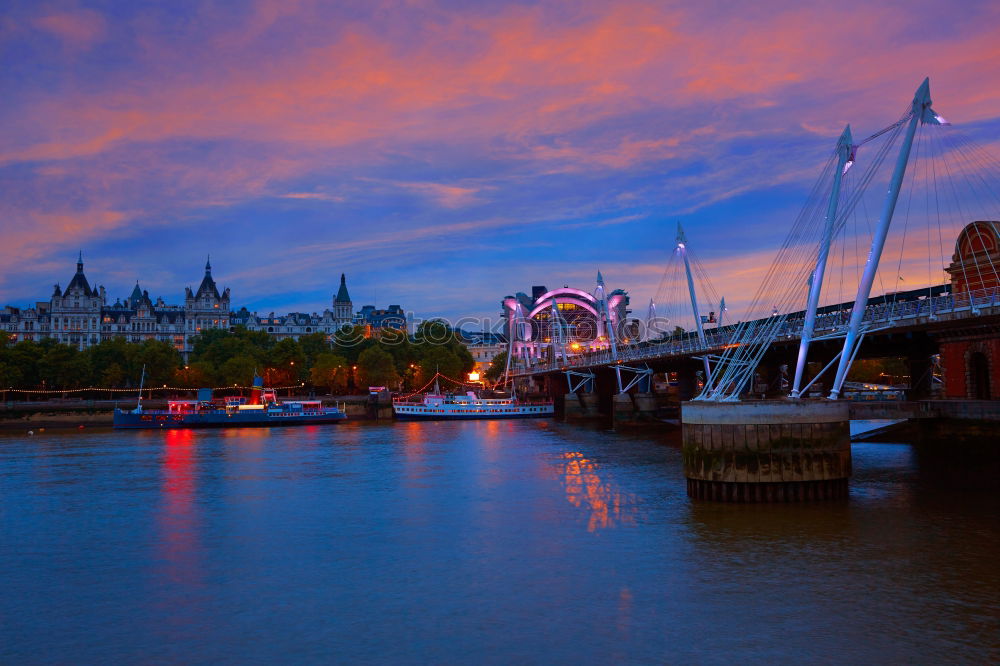 Similar – Image, Stock Photo blue bridge at the blue hour