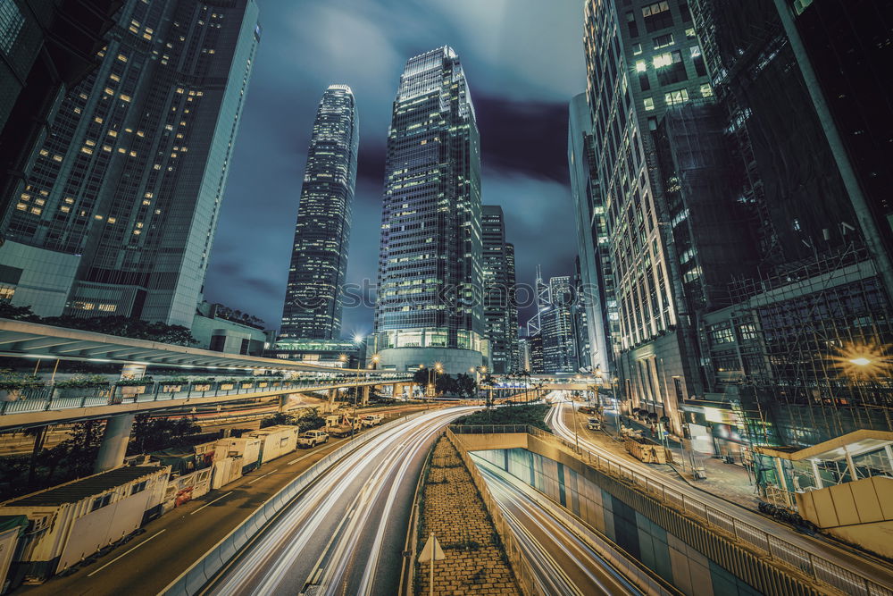 Similar – Image, Stock Photo Evening traffic on streets in metropolis