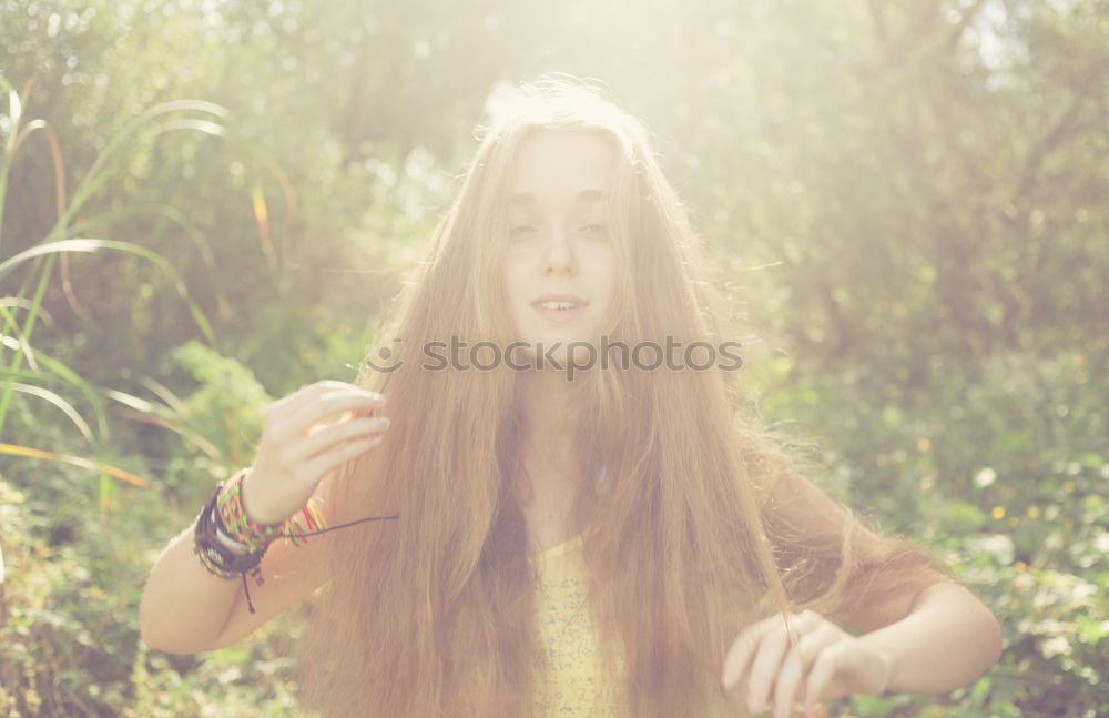 Similar – Stylish girl posing with gadgets