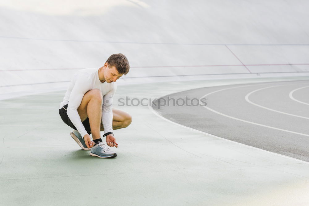 Similar – Image, Stock Photo Feet of black man ready to running in urban background.