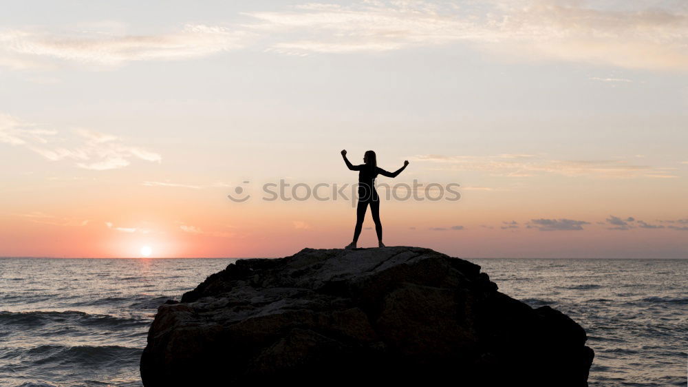 Similar – Image, Stock Photo Lonely on the cliff