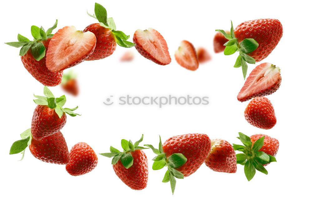 Similar – Background with strawberry frame