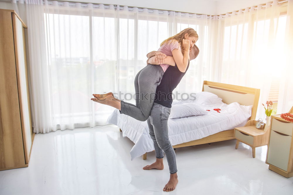 Similar – Image, Stock Photo happy family playing at home