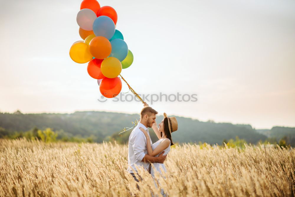 Similar – Image, Stock Photo Happy little children playing in the field