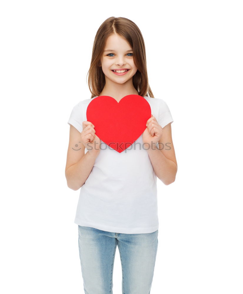 Similar – Image, Stock Photo smiling boy with a red heart