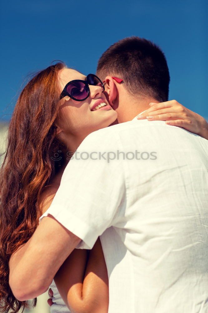 Similar – Image, Stock Photo Interracial couple having fun on the rooftop
