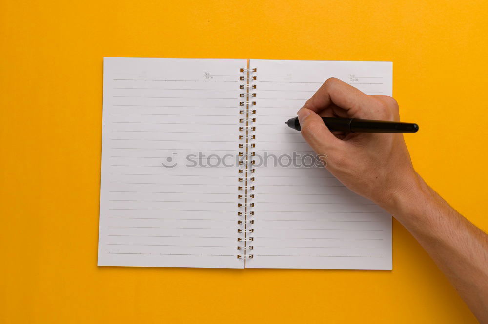 Similar – notebook with white sheets and a crumpled sheet of paper