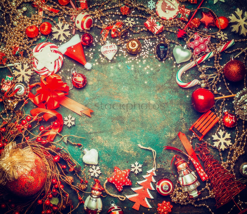 Christmas Background With Festive Decoration