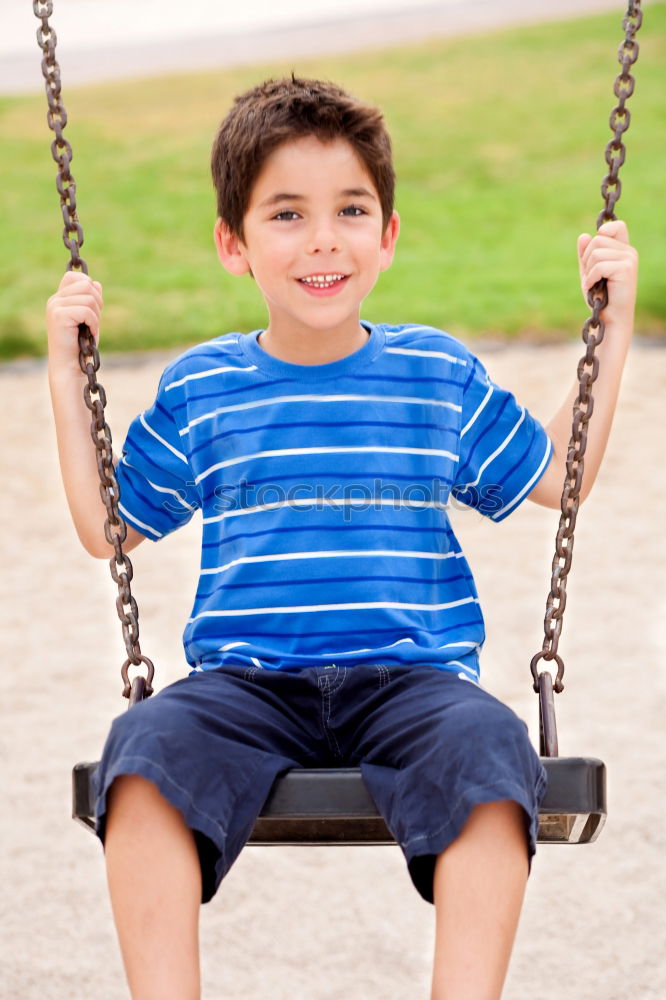 Similar – Image, Stock Photo happy little boy playing on playing on the playground