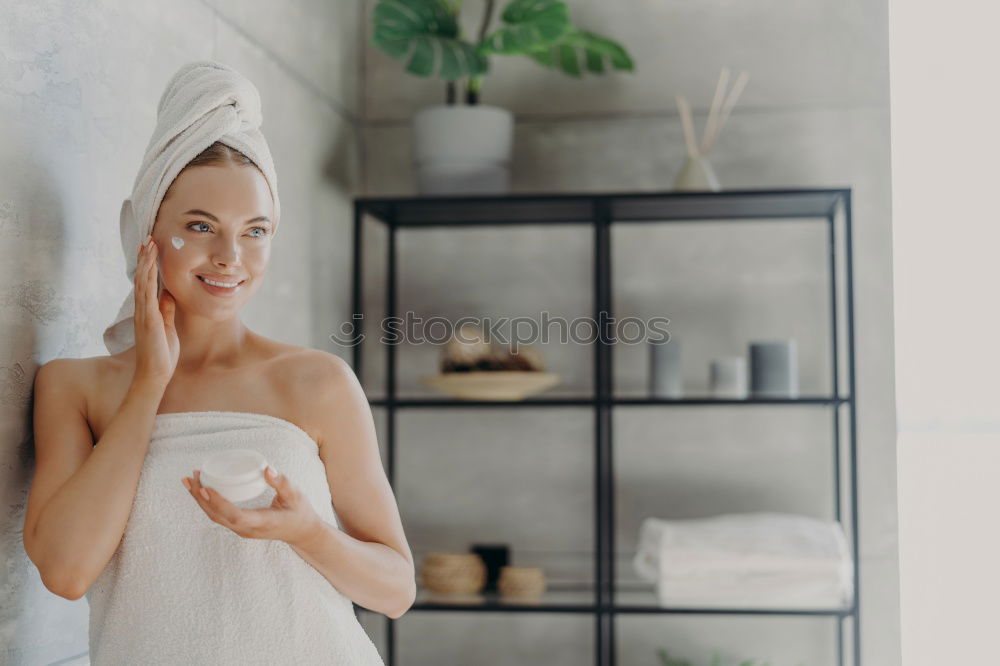 Similar – Image, Stock Photo Young beautiful blonde woman in the bed blowing a candle in a chocolate muffin