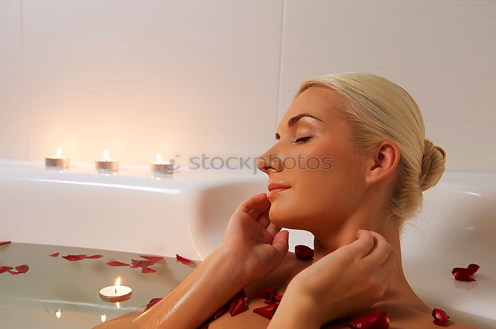 Similar – Woman lying in tub doing hydrotherapy treatment