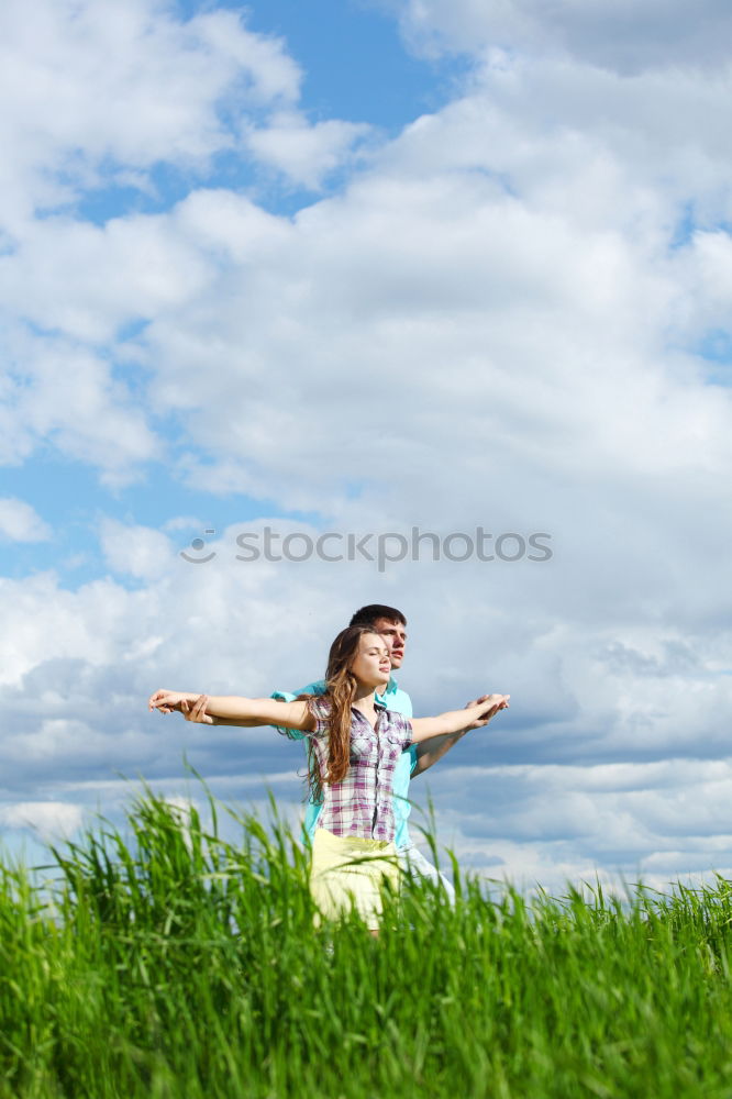 Similar – Image, Stock Photo Woman posing in yoga pose