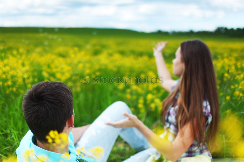 Similar – happy lovers on Holiday in the alps mountains