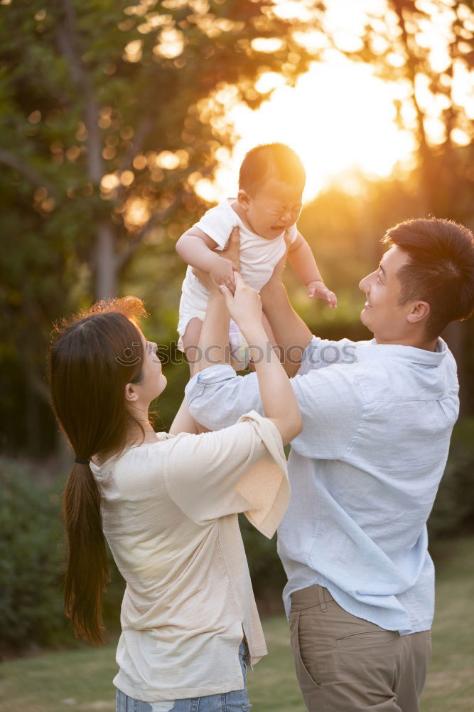 Similar – Image, Stock Photo Happy lesbian couple with child