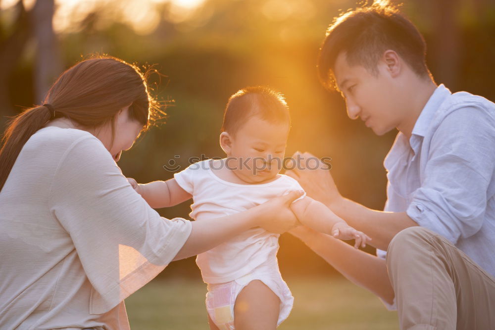 Similar – Image, Stock Photo Happy lesbian couple with child