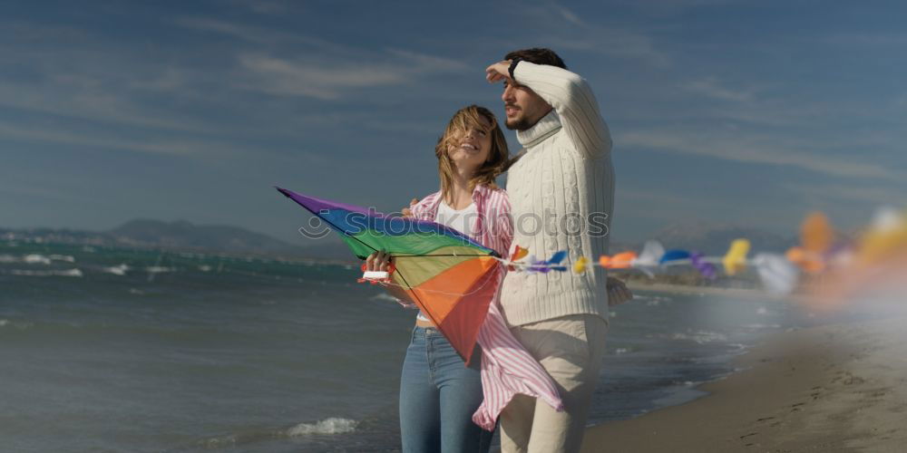 Similar – Father and son playing on the beach at the day time.