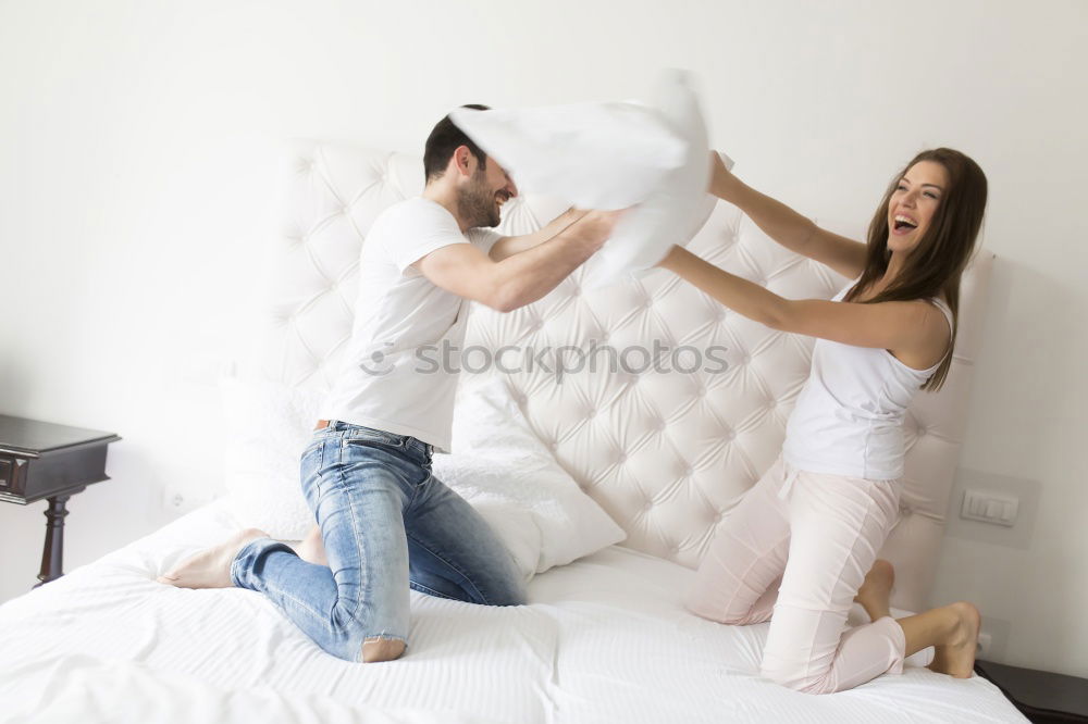 Similar – Image, Stock Photo happy family playing at home