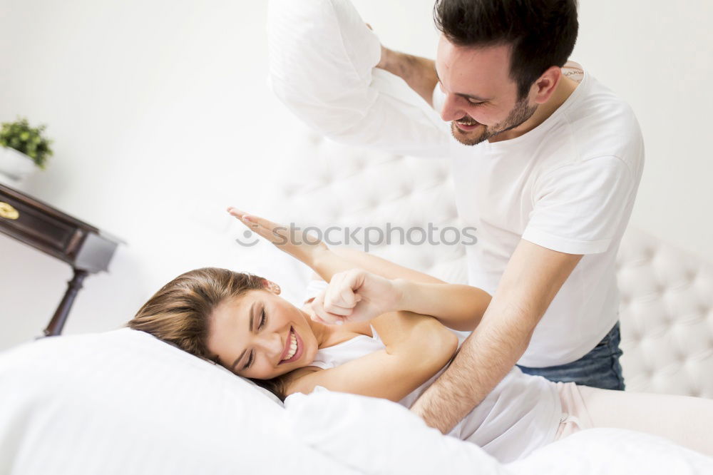 Similar – Image, Stock Photo happy mother and child son fooling