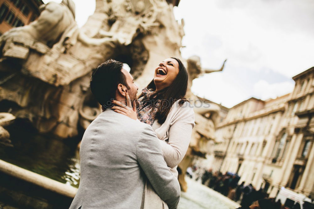 Similar – Happy woman holding her boyfriend hand in Sydney