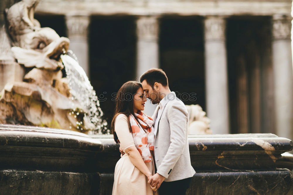 Similar – Image, Stock Photo Smiling couple of lovers having fun.