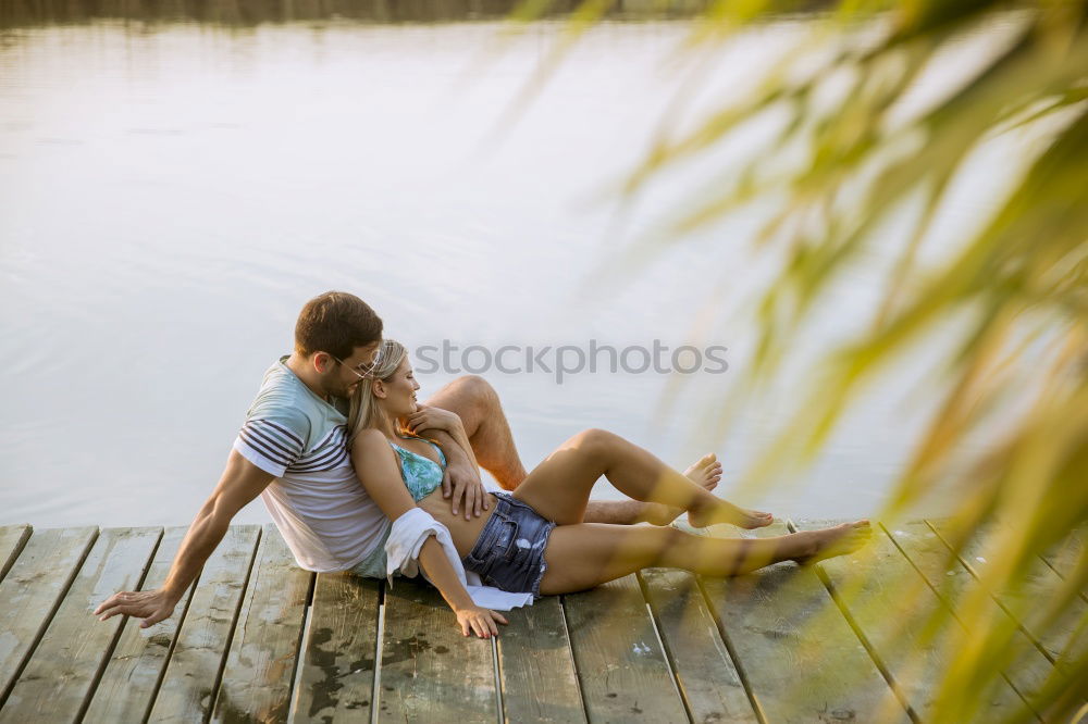 Similar – happy couple walking outdoor in midseason