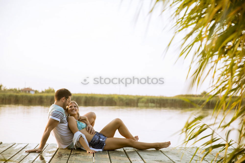 Similar – happy lovers on Holiday in the alps mountains