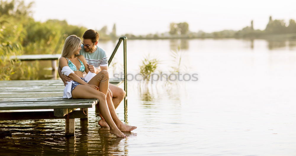 Similar – happy lovers on Holiday in the alps mountains