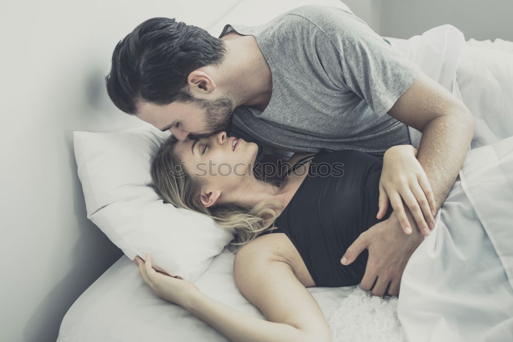 Similar – Image, Stock Photo Couple lying on couch Home