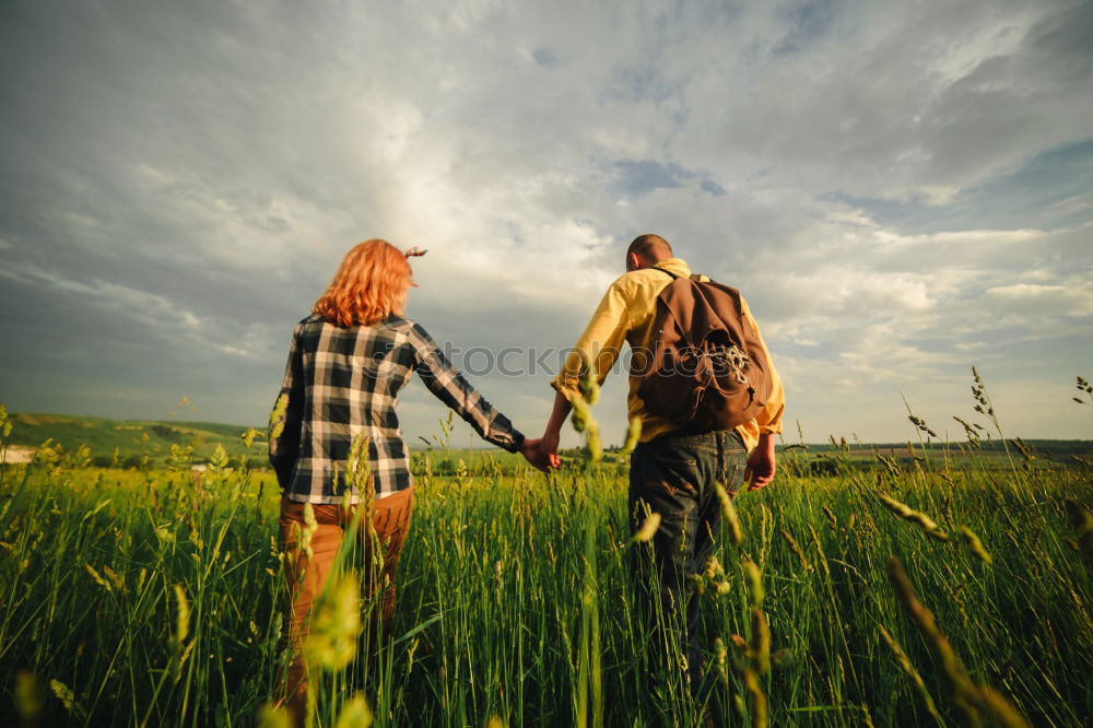 Similar – happy lovers on Holiday in the alps mountains