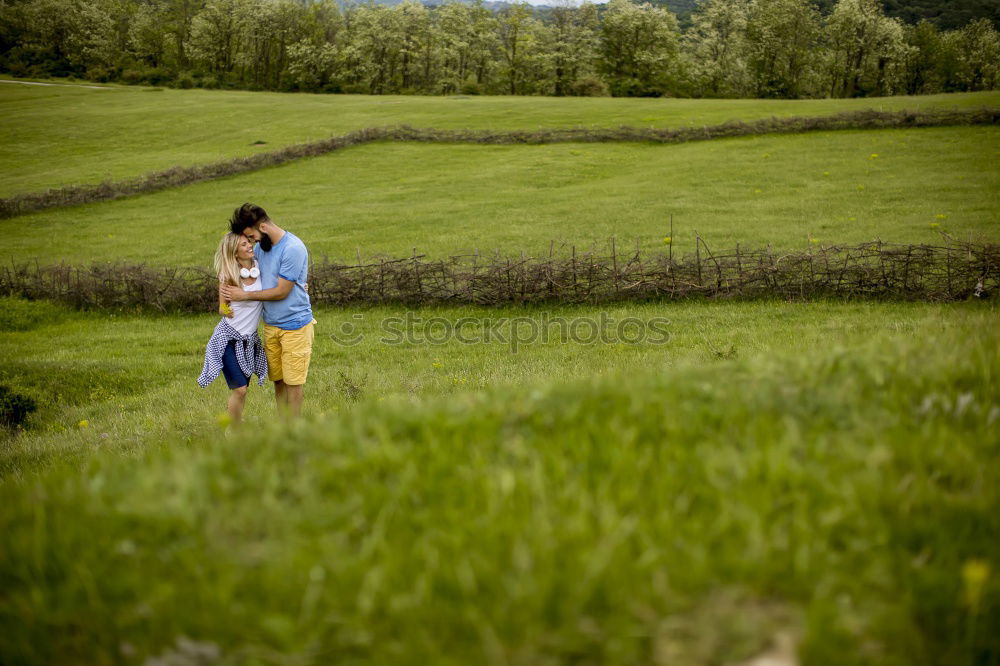 Similar – happy lovers on Holiday in the alps mountains