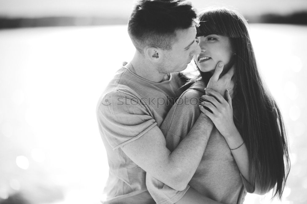 Similar – Image, Stock Photo A couple of happy young people in love