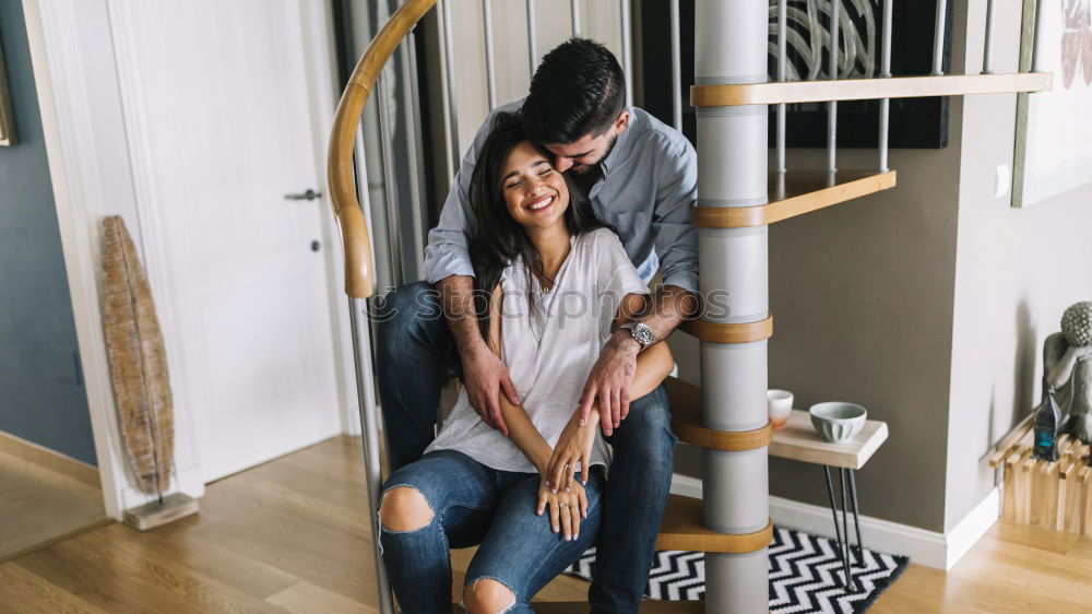 Similar – Image, Stock Photo Couple lying on couch Home