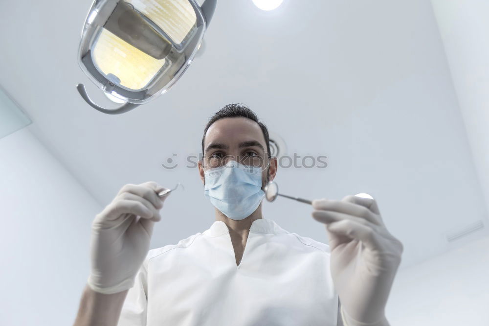 Similar – Image, Stock Photo Doctor with mask and tools.