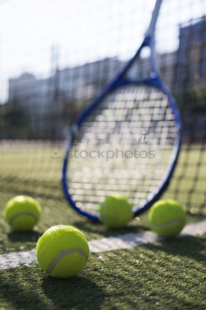 Similar – Padel blade racket resting on the net