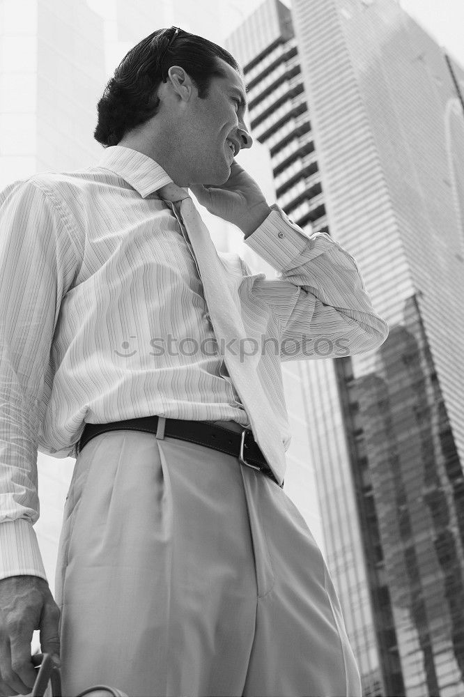 Similar – Stylish executive black man in suit in downtown