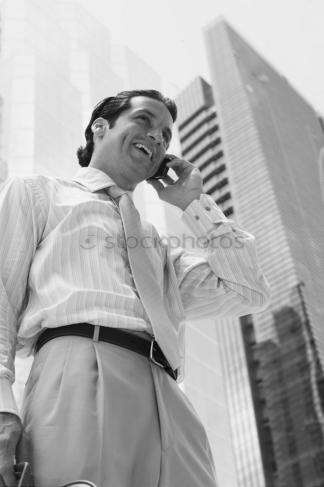 Similar – Stylish executive black man in suit in downtown