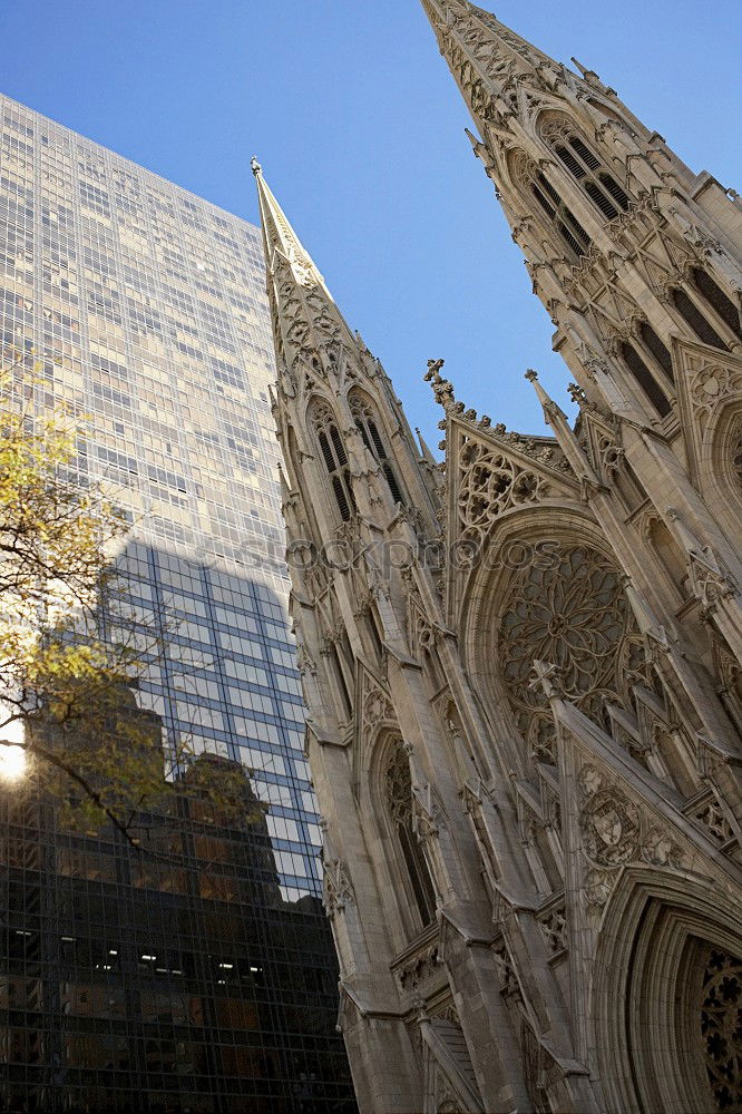 Similar – Image, Stock Photo Looking up at St. Patrick’s Cathedral in New York City.