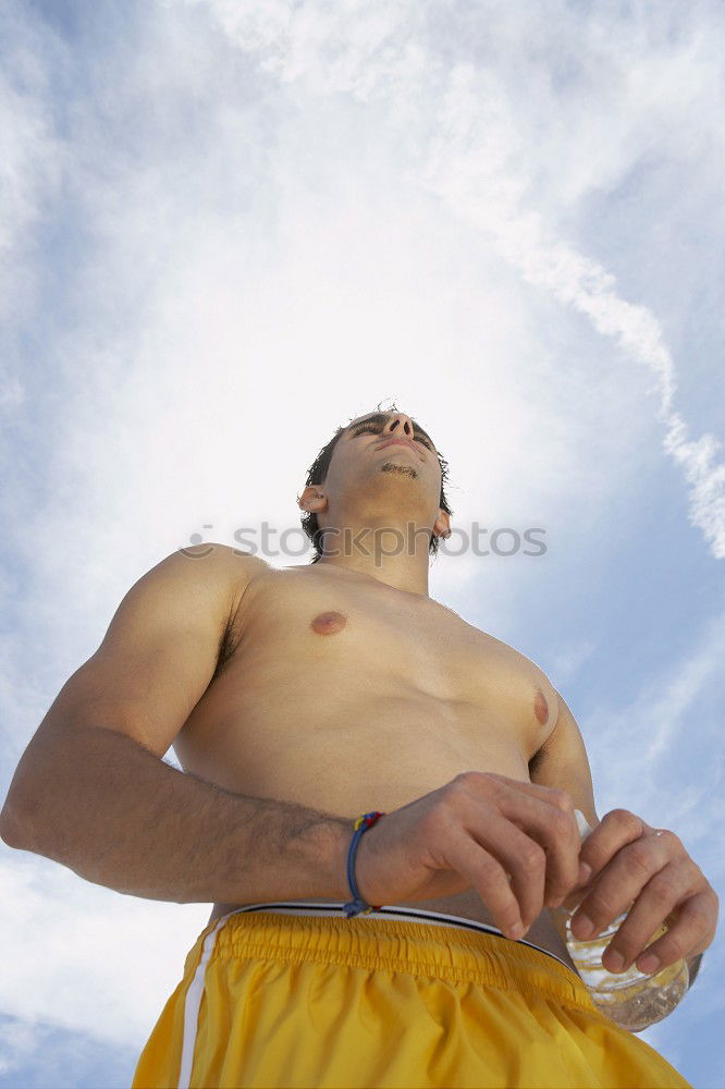 Similar – Image, Stock Photo Diver in wet suit standing on beach
