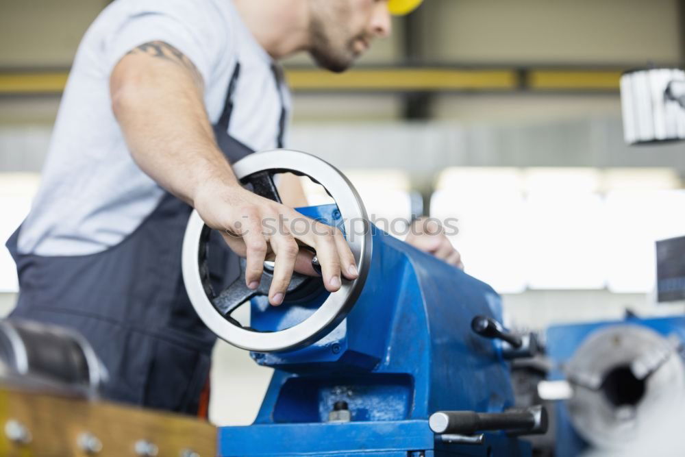 Similar – Image, Stock Photo Professional Mechanic Repairing Car Engine.