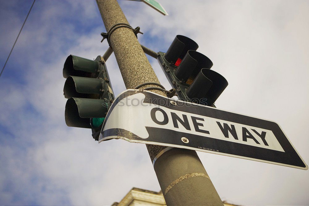 Similar – Image, Stock Photo Green arrows on crossroad