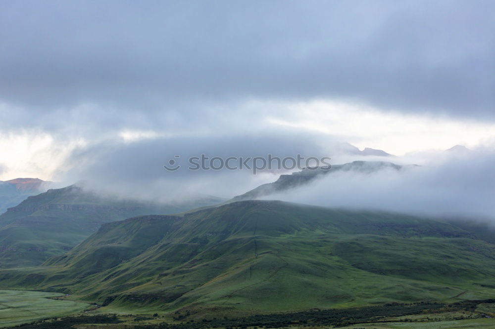 Similar – Image, Stock Photo Fog is coming up Nature