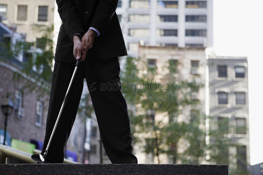 Similar – Stylish executive black man in suit in downtown