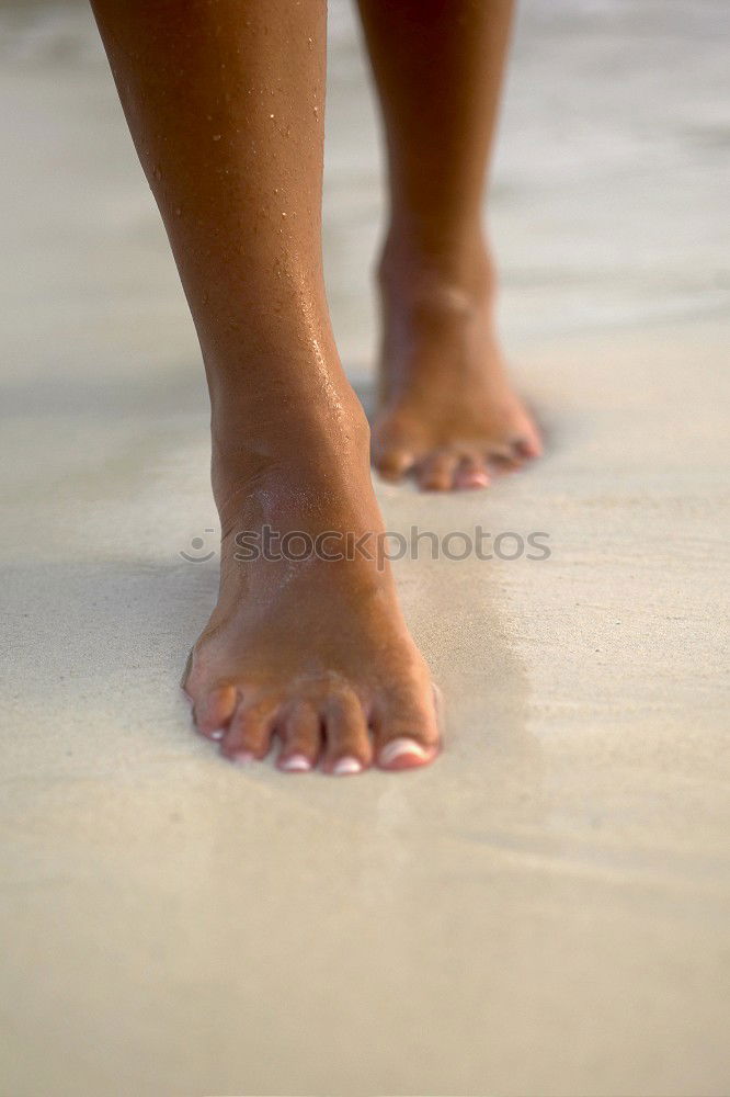 Similar – man takes a beach walk