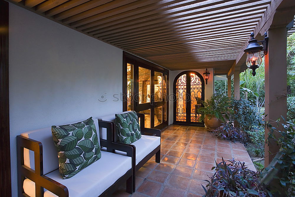 Similar – Balcony with green plants