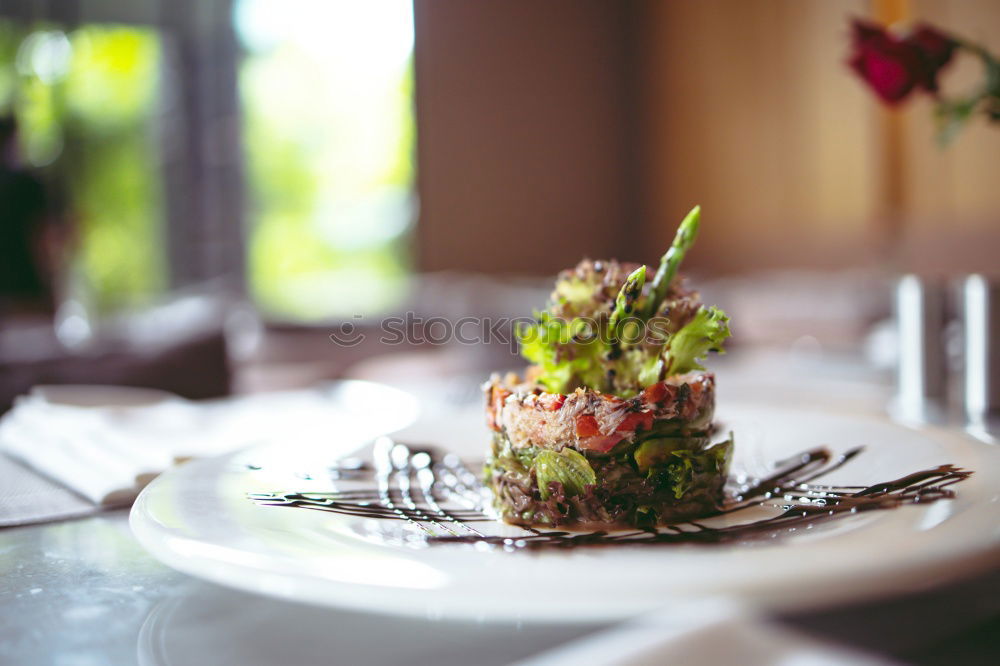 Similar – Image, Stock Photo Close-up of colorful dish at restaurant