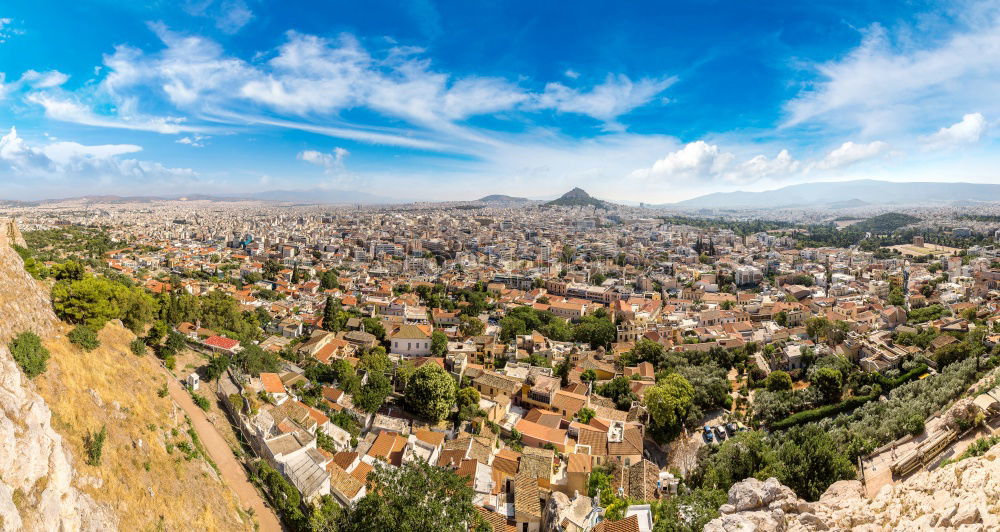 Similar – Image, Stock Photo View from the Acropolis in Athens, Greece