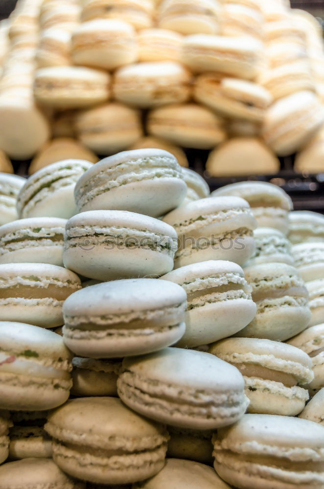 Similar – Image, Stock Photo Chocolate, coffee and vanilla macarons