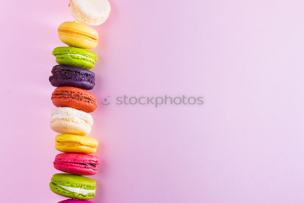 Similar – Macarons on a pink background