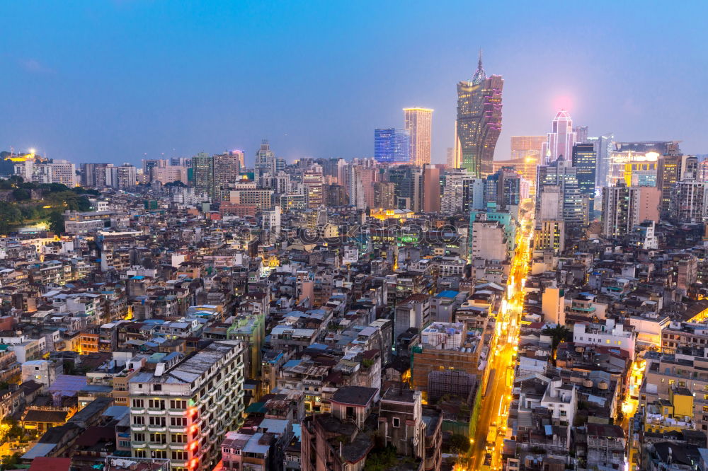 Similar – Macau city panorama by day